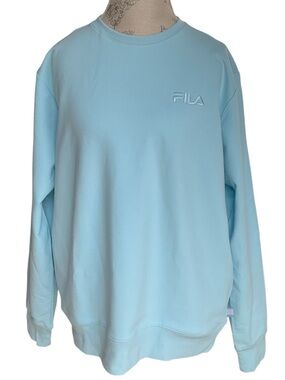 Fila Women's Sweatshirt French Terry Crewneck Side Pockets Size XL NWT